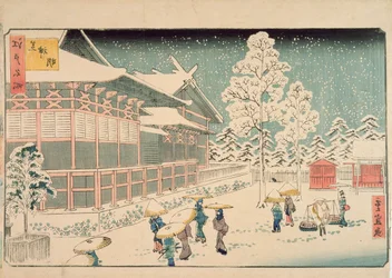 Shiba-Jimmei-Schrein, aus der Serie „Berühmte Orte in Edo“, 1858